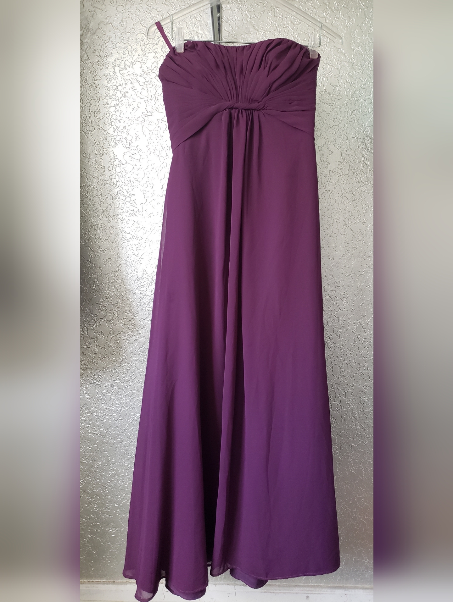 Elegant Strapless Maxi Skirt In Plum